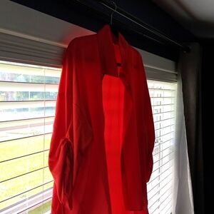 Coral xl tye up sleeve top